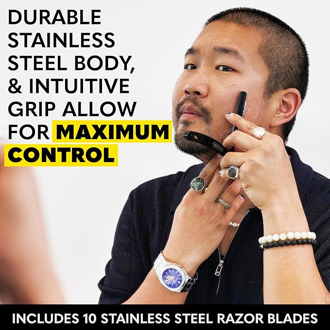 Beard Club Mens Grooming Kit, Beard Kit for Men - Style, Moisturize and Grow a Healthier Beard - Straight Edge Razor, Beard Shampoo, Cedar Beard Balm and Beard Oil, Boar Bristle Beard Brush - Gift Kit