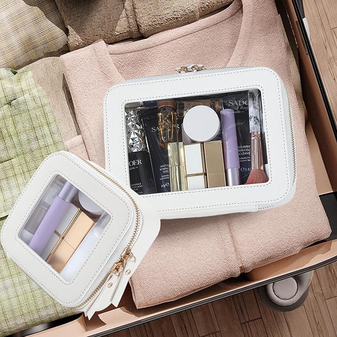 Clear Makeup Bagswith Mini Cosmetic Bags,Travel Toiletry Bags for Women,Portable Cosmetic Bags Case, Transparent Waterproof Cosmetic Organizer Storage Bags for Women Men