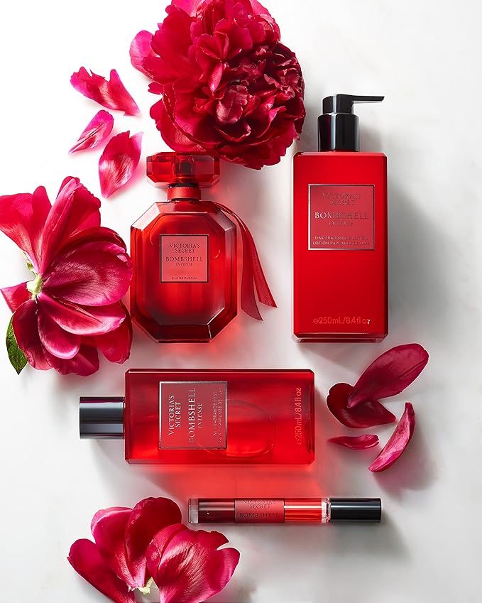 Victoria's Secret Bombshell Intense Eau de Parfum Rollerball, Notes of Cherry, Red Peony & Sultry Vanilla, Travel Size Mini Perfumes for Women (0.23 oz)