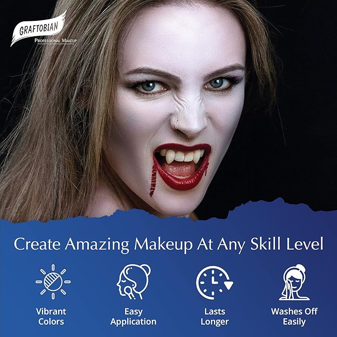 Graftobian Makeup ProPaint Face & Body Paint - Death's Door 5 Color Set 5oz - Halloween & Costume Makeup for Adults - Body & Face Paint