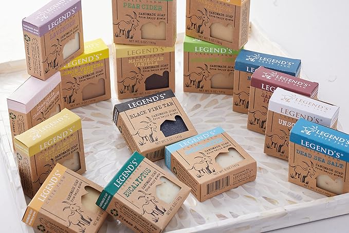 Legend's Creek Farm Goat Milk Soap - Cleansing Moisturizing Soap Bar for Hands and Body - 5 Oz Creamy Lather, Nourishing, Gentle Natural Soap for Sensitive Skin (Bergamot Lime, Pack of 1)