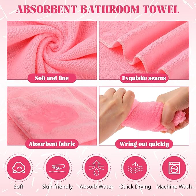 12 Pcs 15L Foldable Foot Soaking Tub Kit Portable Foot Bath Tub Foldable Foot Basin Bath Foot Tub for Soaking Feet with Towel and Storage Bag Soak Spa Bucket for Travel Camping (Pink)