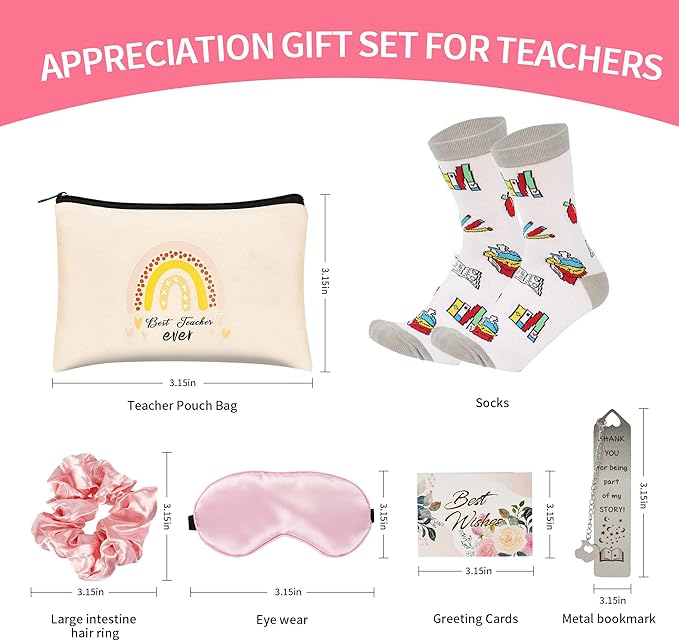 Kolewo4ever 14 pcs Teacher Appreciation Gift Set Teacher Gifts Box for Women Best Teacher Gifts for Women Funny Thank You,Retirement,Christmas,Birthday Baskets Gifts for Teachers