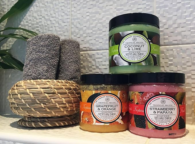 Tropical Fruits Gentle Exfoliating Coconut & Lime Sugar Scrub 2 x 550g