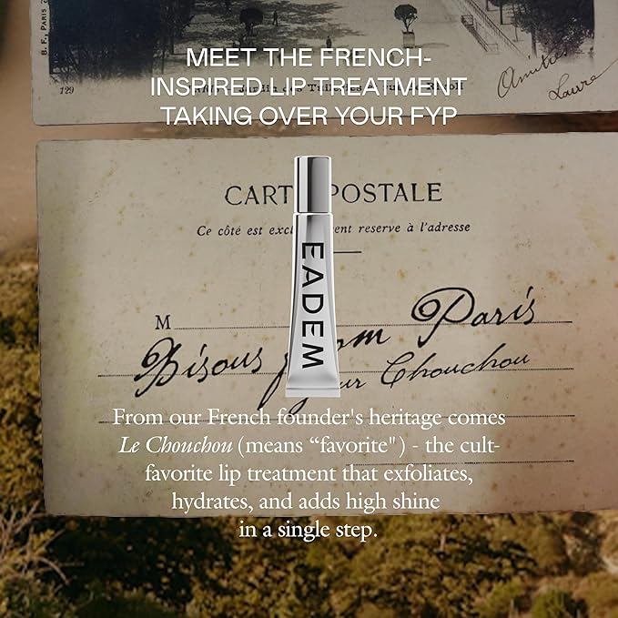 EADEM Le Chouchou Lip Softening Balm, Lip Gloss for Women, Lip Plumper & Lip Mask, Overnight Hydrating & Moisturizing Luxury Lip Balm, Mothers Day Gifts, 0.5 oz, Butter Mochi