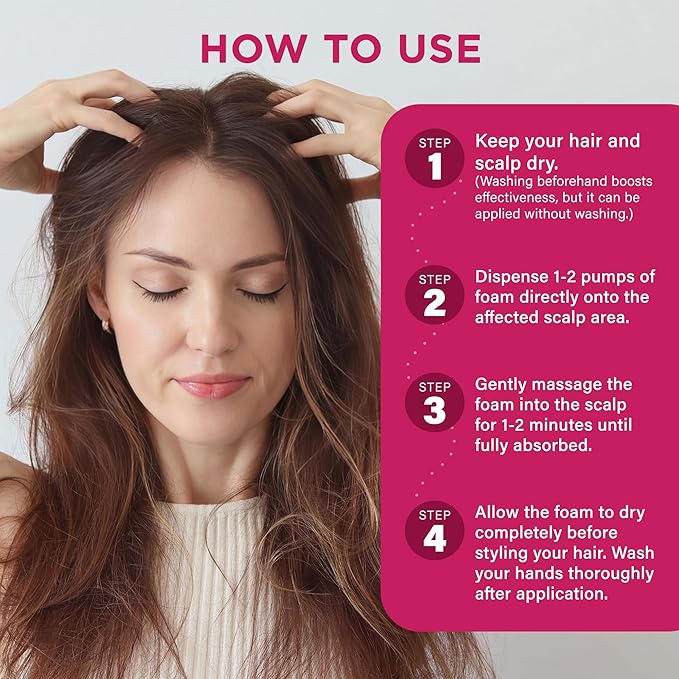 5% Minoxidil Foam for Women Hair Growth: Extra Strength Hair Regrowth Treatment – Revitalize Hair Follicles & Regrow Thicker, Fuller Hair – Hair Loss Solution