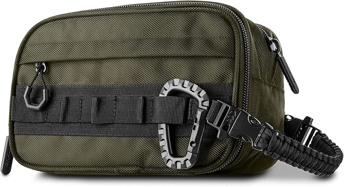 Fitdom Tactical Toiletry Bag Dopp Kit Case For Men. Perfect For Travel & Storage. Fits Large & Small Cosmetic Makeup, Clipper, Toothbrush, Shower, Shaving & Grooming Care. Best Overnight Organizer
