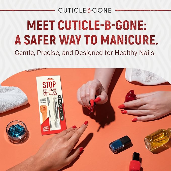 Mothers Day Gift, Nail Care & Cuticle Remover Tool with Interchangeable Attachments, At Home or Travel Ready, Gentle Cuticle & Hangnail Grooming for Finger Nails & Toe Nails