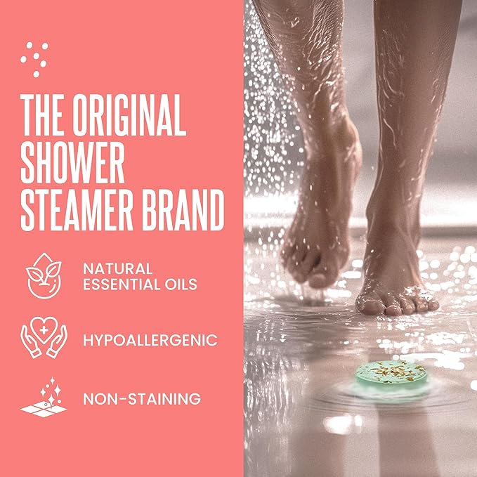 Cleverfy Shower Steamers Aromatherapy for Women and Men – Mothers Day Gifts for Mom – Self-Care Shower Bombs for Stress Relief and Relaxation – 6 Tablets