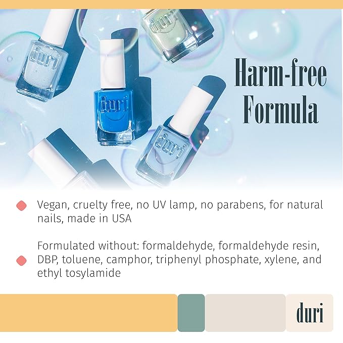 duri 160N Tsunami - Neon Blue Nail Polish, Matte Finish, Quick Drying, 0.45 Fl Oz
