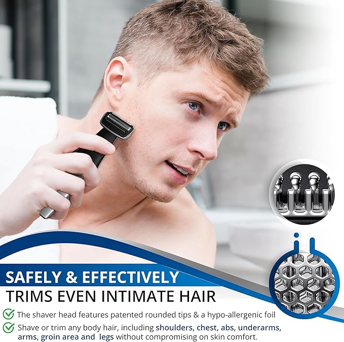 Philips Norelco Body Groomer Series 5000 Body Shaver, Body Hair Trimmer for Men, Showerproof Manscaping Groin Trimmer for Men