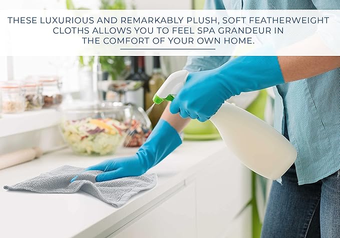 DAN RIVER 100% Cotton Washcloths 24 Pack Premium Quality Face and Body Cloth, Quick Dry Essential Towels for Bathroom, Hand, Kitchen & Cleaning, Baby Washcloths | 12X12 in | 400 GSM | Silver