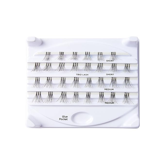 i-ENVY by KISS Trio Lash Classic Medium 30 Lashes (Pack of 6) Natural Style 3X Faster Easier Application