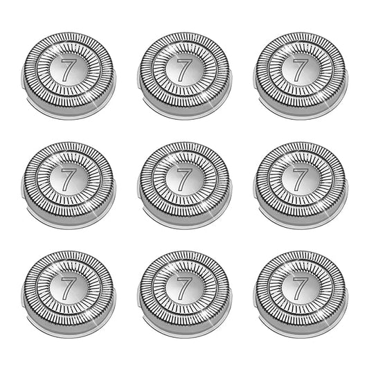 9 Pack SH70/71 Replacement Head Compatible with Philips Norelco Series 7000， Upgraded SH70/71 Compatibility Double blades for norelco 7000 replacement heads