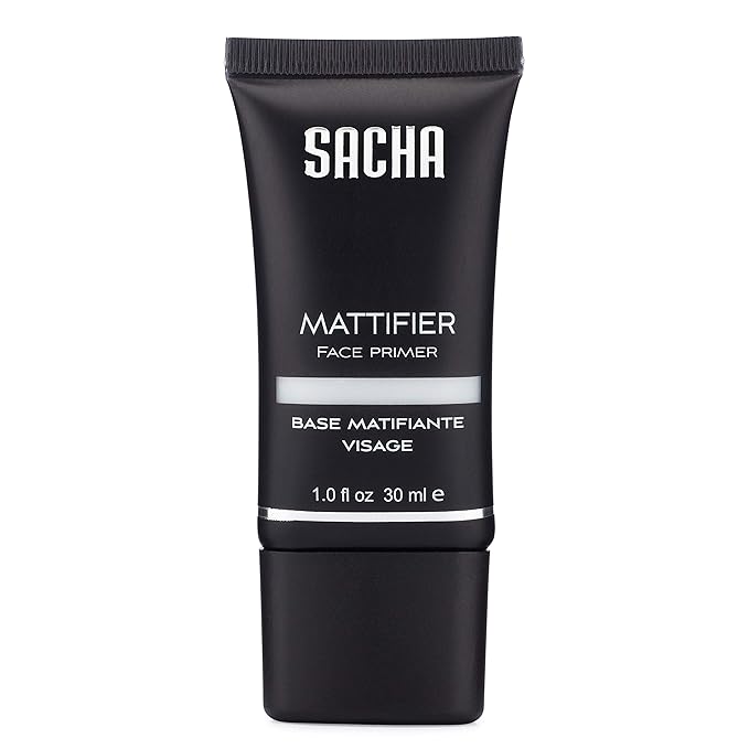 Sacha Mattifier, Mattifying Foundation Primer. Blurs Fine Lines, Pores and Wrinkles. Matte Face Primer and Hydrating Makeup Base for Oily, Combination Skin. 1.0 oz