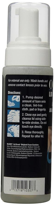 OCuSOFT Lid Scrub Foaming Eyelid Cleanser, 7.25 Fluid Ounce (Pack of 2)
