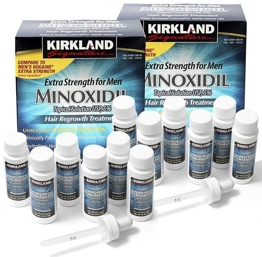 Kirkland Minoxidil 5% Extra Strength Hair Regrowth for Men, I year