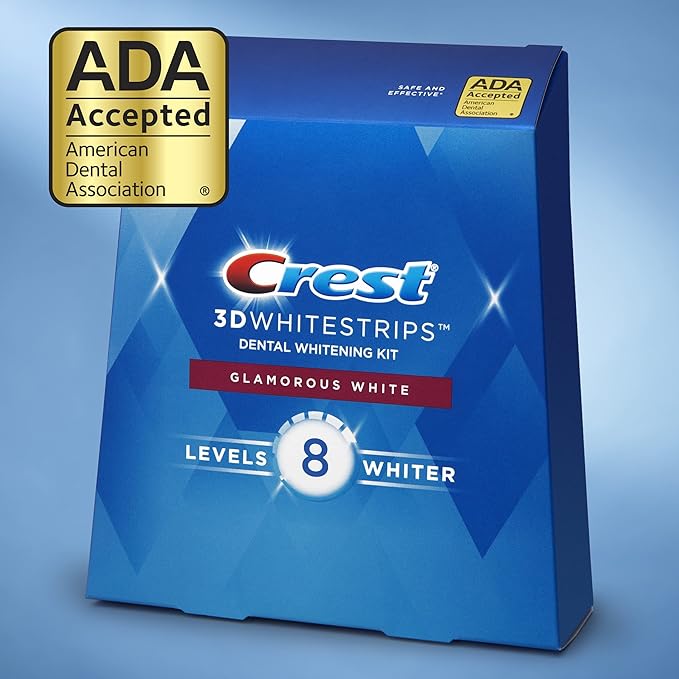 Crest 3D White Luxe Whitestrip Teeth Whitening Kit, Glamorous White, 14 Treatments( Each with 1 Upper/ 1 Lower), 28 Strips