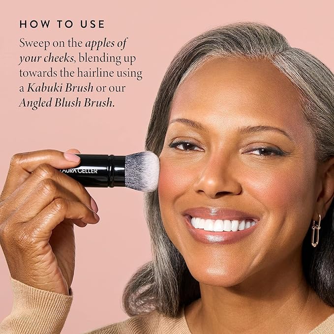 LAURA GELLER NEW YORK Baked Blush-n-Bronze Marbleized 2-in-1 Sculpting Bronzer Blush - Tropical Bronze - Contour Face with a Radiant Flush