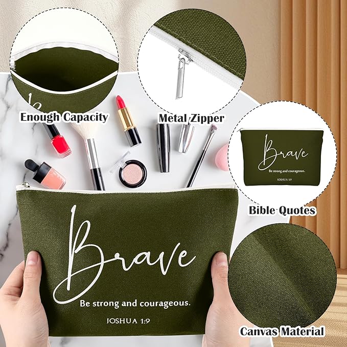 20 Pcs Christian Gifts for Women Religious Makeup Bags Cosmetic Inspirational Bible Verse Pencil Pouch with Zipper Mothers Day Thank You Church Gift Mom Travel Employee(Neutral,Bible Words)
