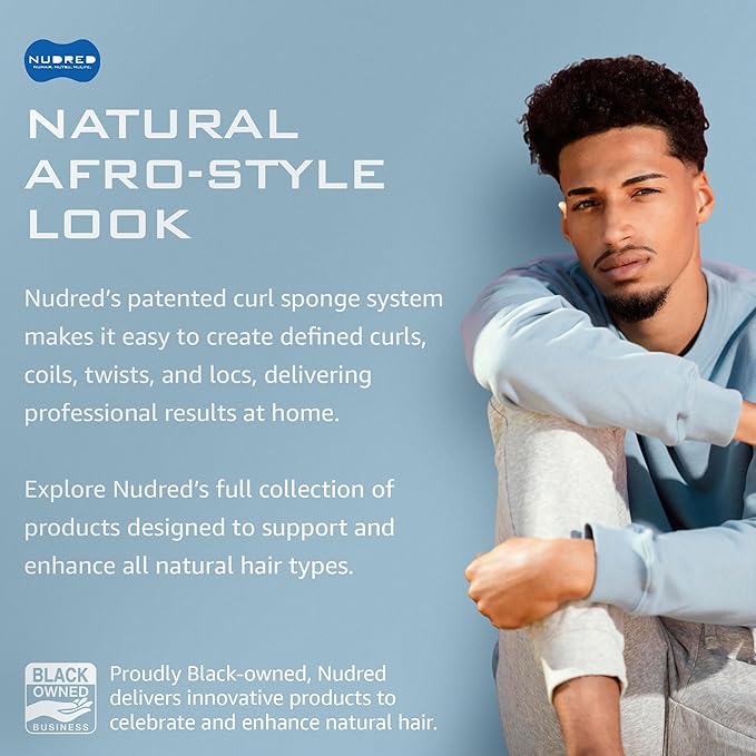 Hair Sponge for Black Men and Women, Hair Twisting Sponge, Barber Curling Care Tool, Brushes for Curling Afro Style Dreads, Curls, Coils & Twists, Curl Sponge Brush (Silver, Convoluted)