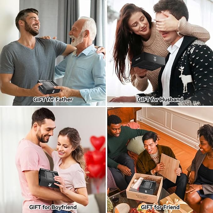 VIKICON® Electric Foil Shavers for Men, Compact Travel Face Shaver, Mini Razor for Shaving Face, Portable On-The-Go Shaver w/Dual Floating Blades, Close Shave Stubble Trimmer USB-C, Gifts for Dad Him