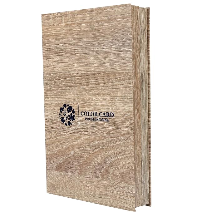 180 Colors Nail Color Display Book - Wood Nail Gel Polish Display Book False Nail Tip Display Board Reusable Nail Practice Design Board Nail Color Swatches Color Design Chart Card (01)