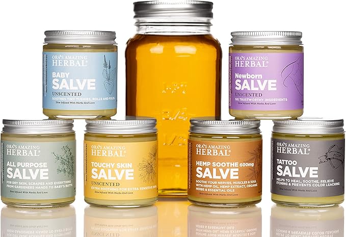 Ora's Amazing Herbal, Hand Salve Cream for Men, Healing Ointment, Foot Balm, Calendula Cream, Salve, Comfrey Salve, All Purpose Salve, Cracked Heels, Cuticle Cream