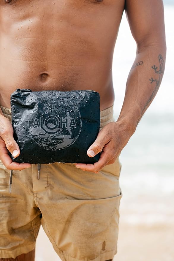ALOHA Collection Small Pouch | Lightweight, Packable, and Splash-Proof Makeup Pouch | Easy to Clean
