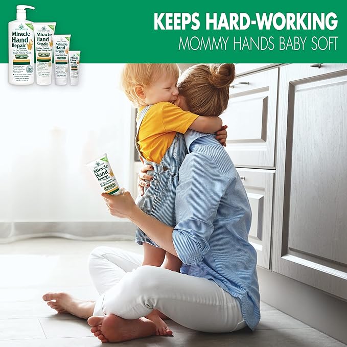 Miracle of Aloe Miracle Hand Repair Cream 32 oz Healing Aloe Vera Lotion for Dry, Cracked Hands with 60% Ultra Aloe Gel - Moisturizes, Softens, and Repairs - Non-Greasy, Lightly Scented