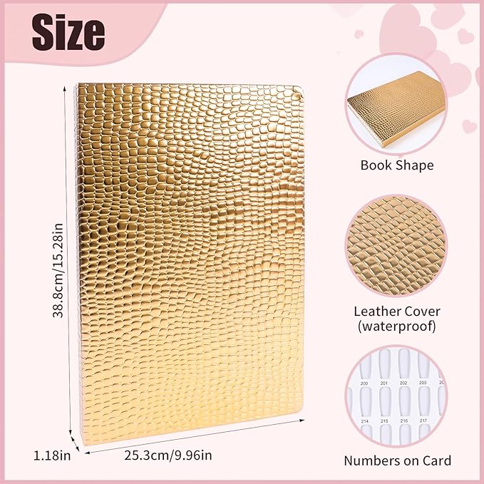 308 Colors Nail Swatches Book with 480 Nail Tips Nail Colors Book Professional Nail Display Chart Nail Gel Polish Practice Display Card Book for Nail Polish UV Gel,Nails Art Design