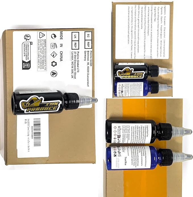 BaodeLi Professional Tattoo Ink Color Set 14 Colors with 30 ml 1/2oz per Bottle Tattoo Ink Set for Tattoo Artist and Beginners Tattoo Supplies