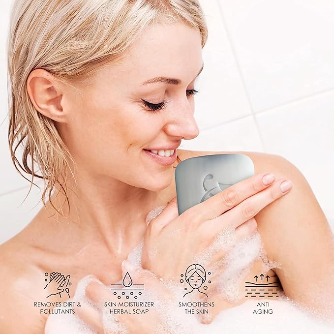 Lavender Herbal Soap | Pack of 6 of 5oz soap Bar | Ideal for Men and Women, Soothing and Nourishing Soap for Moisturization