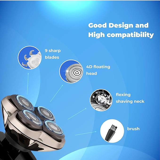 12 Pack Replacement Blades Compatible with SKU*l Shaver Pitbull Gold PRO & Silver - Pitbull Shaver Replacement Blade, Enhanced Heads for Superior Smooth Shaving Without Scratching