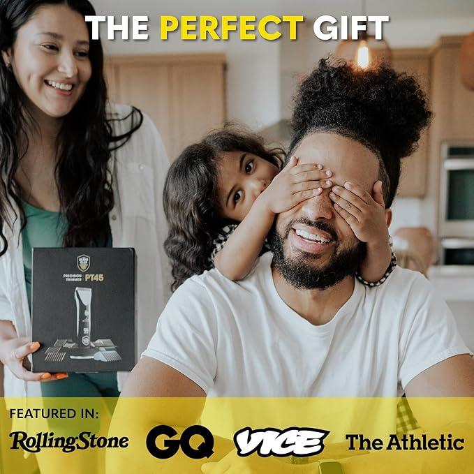 The Beard Club Beard Trimmer for Men - Electric Cordless Rechargeable Beard & Hair Trimmer - High Power 7000 RPM - 8 Color Guides 45 Unique Trim Lengths - Travel Lock