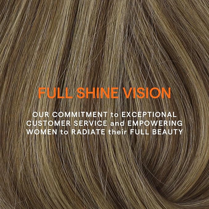 Full Shine Human Hair Extensions Brown Highlight Honey Blonde Hair Extensions Clip in Human Hair Remy Clip in Extensions Straight Hair Thick Hair 22 Inch 7 Pcs 120 G