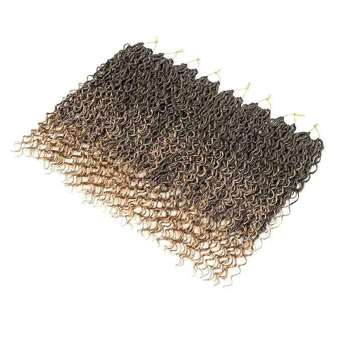 Aipin Long New Goddess Locs Crochet Hair 22 Inch Boho River Locs Hippie Locs Wavy Crochet With Curly Hair In Middle And Ends Braids Hair Extensions (8Packs,22 inch, T27)