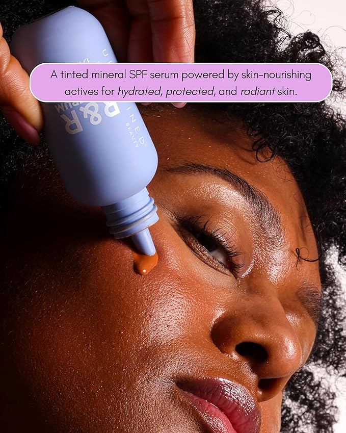 Undefined Beauty R&R Sun Serum SPF 50 Tinted Mineral Sunscreen PA++++ 3 Flex shades, infused with Niacinamide, 40 min Water Resistant, bluelight protection, 1.7oz… (Deep Tint/Warm Undertone)