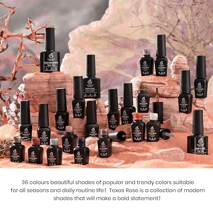 Beetles Pastel Gel Nail Polish Set 36 Colors Pink White Glitter with Base Matte and Glossy Top Spring Gel Polish Set Soak off UV Led Spring Gel Polish Holiday Nail Art for Women