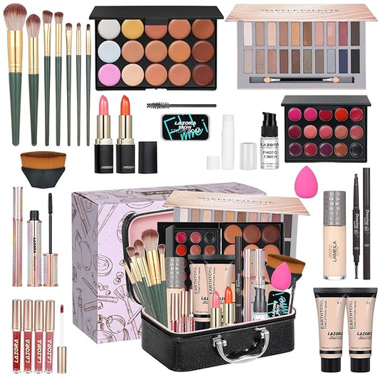 LAZORA All in One Makeup Kit for Women Full Kit Multipurpose Bundle Box Essential Starter Bundle (Box2)