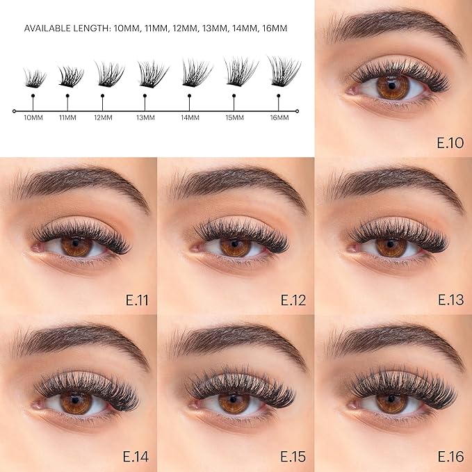 Lashify Extreme 14mm Gossamer DIY Eyelash Extensions Refill, Black, Easy False Lashes To Add Tremendous Volume