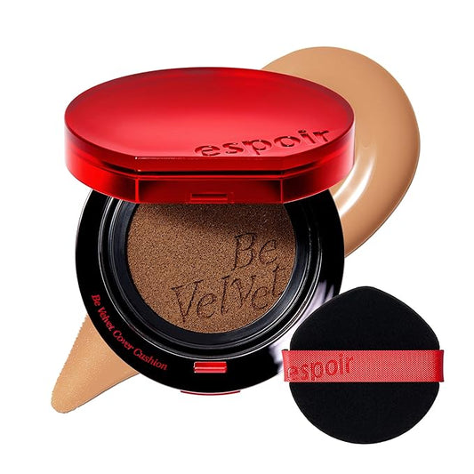 espoir [NEW] Be Velvet Cushion Foundation | Quick and Easy Coverage with Long-lasting Color by Zero Oxidation (#30 Toffee, 0.46 Ounce (Pack of 1))
