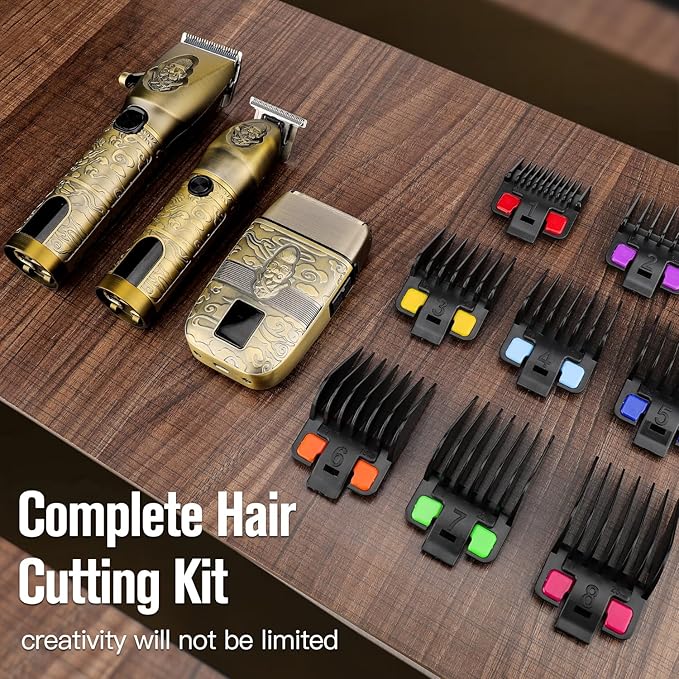 Suttik Professional Hair Clippers Trimmer Shaver Set for Men, Electric Razor Foil Shavers Combo Set of 3, Barber Kit Hair Cutting Kit, Gift for Men