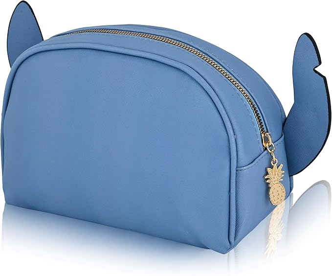 Fast Forward Disney Stitch Makeup Bag for Women | Lilo and Stitch PU Leather Travel Toiletry Bag for Women | Make Up Travel Bag Cosmetic Bag Makeup Pouch