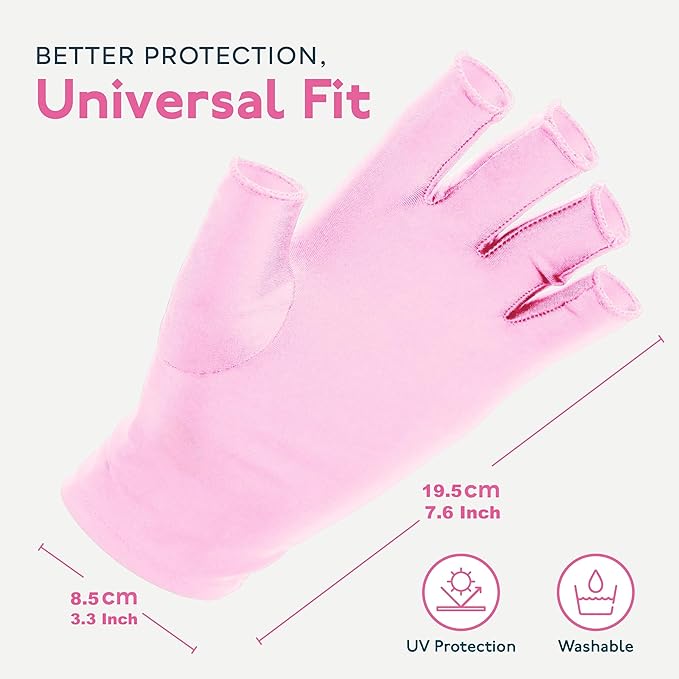 SUNUV UV Nail Lamp, UV Gloves for Gel Manicures UV Light for Nails with Adjustable Settings SUNone