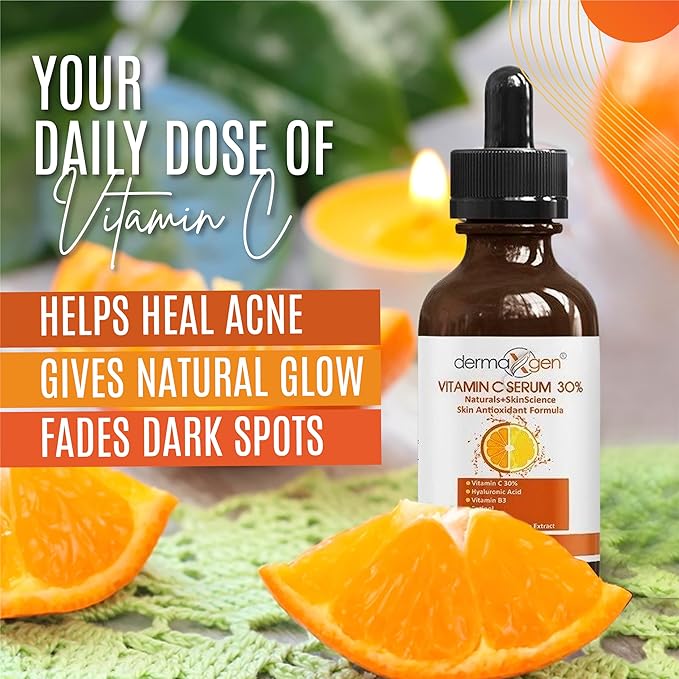 30% Vitamin C Serum for Face - Natural & Organic Anti Wrinkle & Skin Rejuvenator Moisturizer with Hyaluronic Acid & Vitamin E - Powerful Anti Aging Serum - Age-Defying Beauty Regimen- 1FL OZ