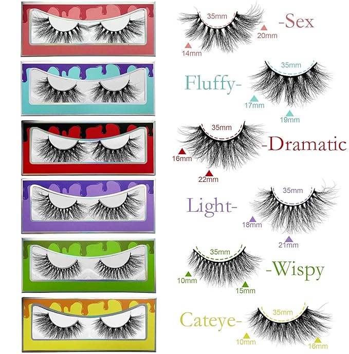 Mink Lashes Bulk Ninglash 30 Pack 6 Styles Eyelashes, 15-22mm Real Mink EyeLashes, Thick HandMade Full Strip Lashes, Crueltyl Free Fluffy Lash, 30 Pairs 5D Mink Lashes wholesale