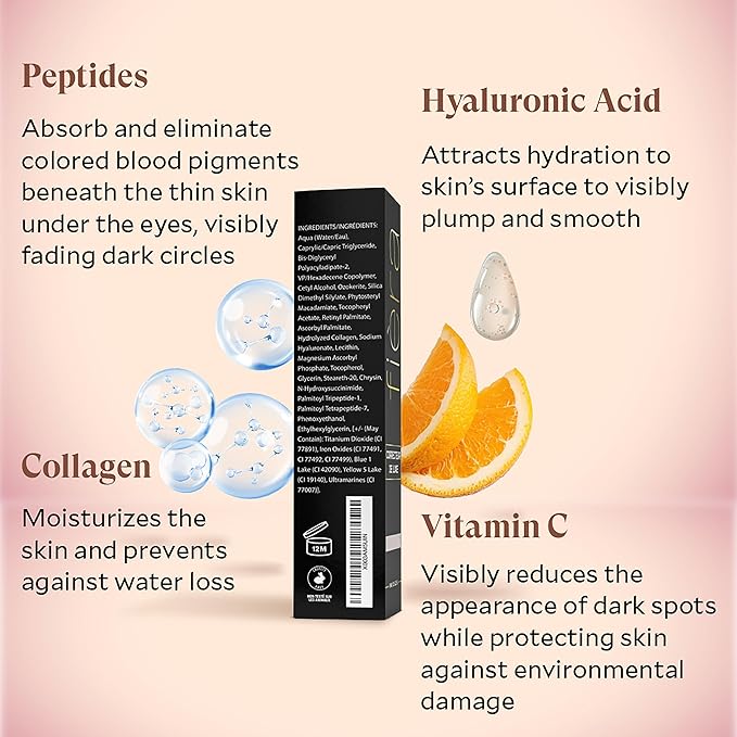 Fièra Luxury Concealer & Foundation with Anti-Aging Ingredients - Full Coverage for Dark Circles, Wrinkles, Fine Lines, and Spots, All-Day Wear For Mature Skin - Deep, 0.5 FL. OZ. / 15 ML