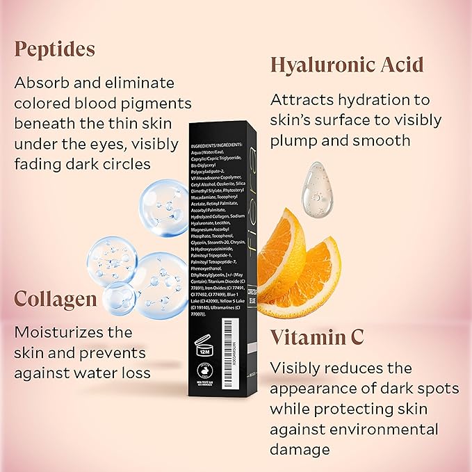 Fièra Luxury Concealer & Foundation with Anti-Aging Ingredients - Full Coverage for Dark Circles, Wrinkles, Fine Lines, and Spots, All-Day Wear For Mature Skin - Medium, 0.5 FL. OZ. / 15 ML