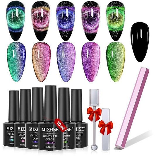 MIZHSE 9D Cat Eye Gel Nail Polish Magnet Nail Tool